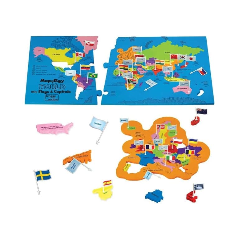 Imagimake Mapology World Map Puzzle World With Capitals