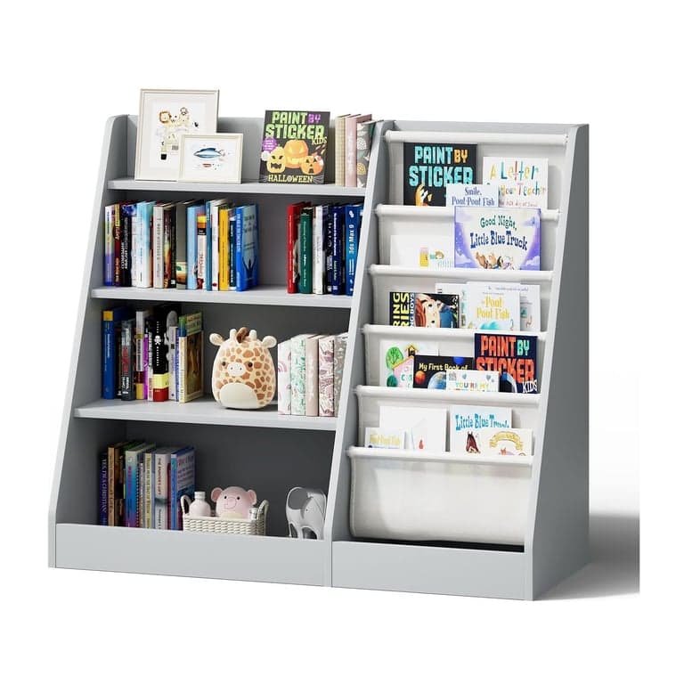 Hedo Ajim Front-facing Sling Bookshelf Grey