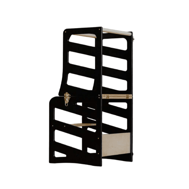 Weco Design a Strisce 2-in-1 Torre da Cucina Nera