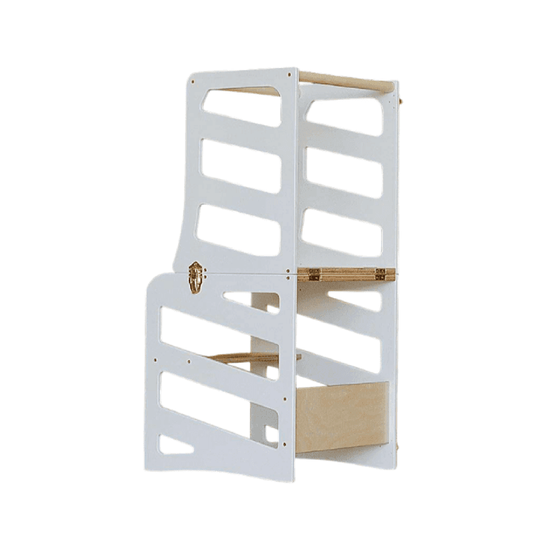 Weco Torre da Cucina 2-in-1 Design a Strisce Bianca