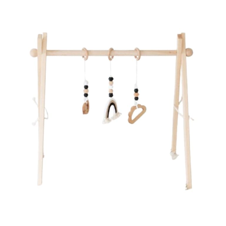 My Little Songbird Rainbow Play Gym Monochrome Natural WIth 3 Toys