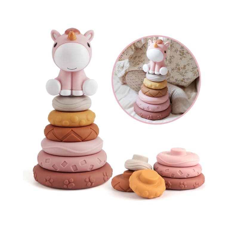 Nueplay 7 Pieces Stacking and Nesting Baby Toys Classic Edition