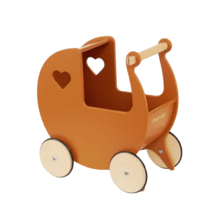 Moover Walker Traditional Doll Pram Brown (For Experienced Walkers 18+ Months)