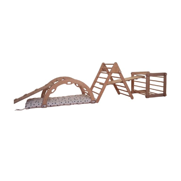 Kidodido Climbing Triangle Set With Arch and Cube, 2 Ramps, and Stars Pillow