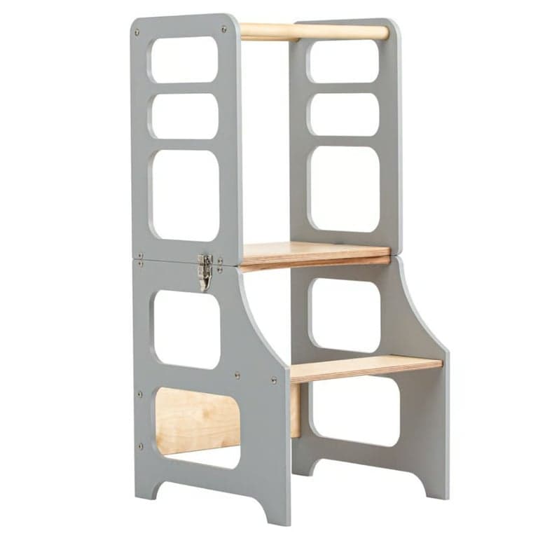 Duck Woodworks Shop Torre Convertibile per Bambini Grigia