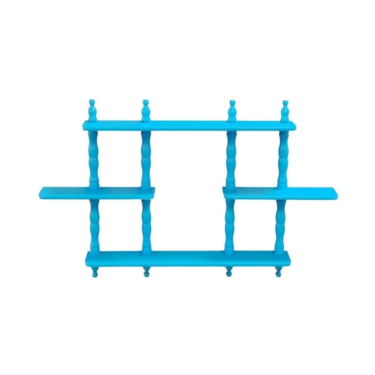 Frenchi Home Furnishing Kid's 3-Tier Wall Shelves Blue