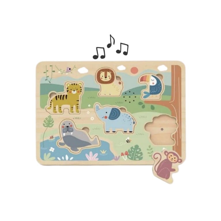 Tooky Toy Puzzle a Incastri con Suoni Safari