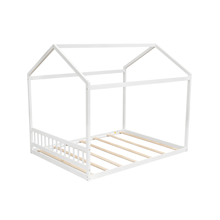 Bellemave Queen Size Floor Bed House White