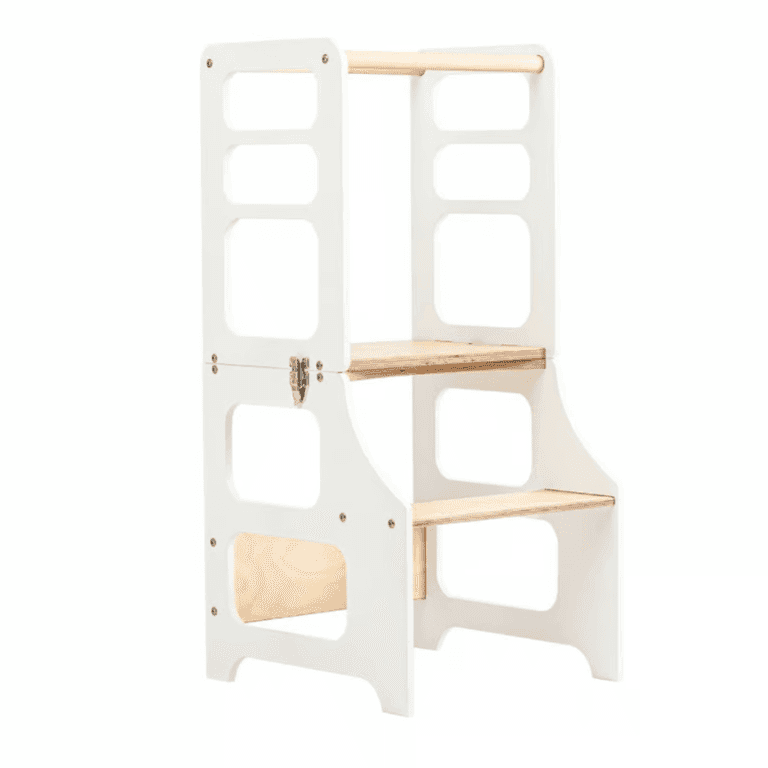 Duck Woodworks Shop Torre per Bambini Trasformabile Bianca