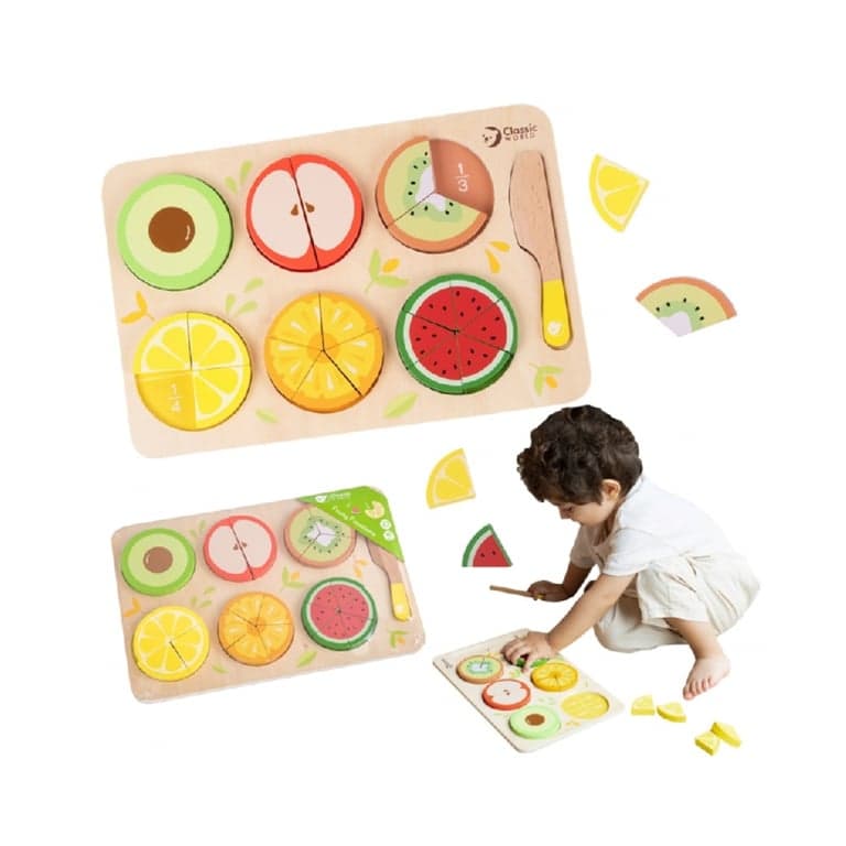 Classic World Giocattolo da Taglio Frazioni di Frutta