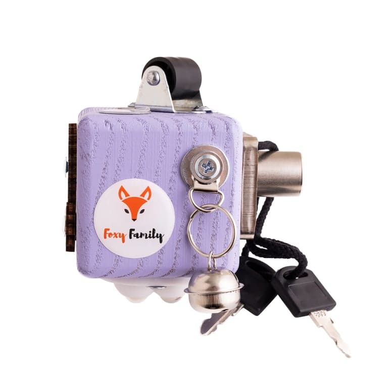 Foxy Family Cubi Attività in Legno Viola