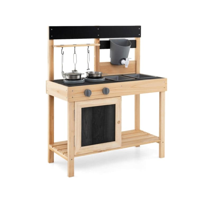 Costway Mud Kitchen Playset With 2 Removable Sinks