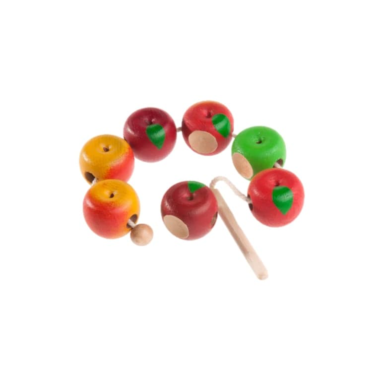 PoppyBabyCo Wooden Apples Lacing Toy