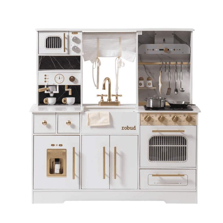 ROBUD Cucina Giocattolo Moderna Bianca