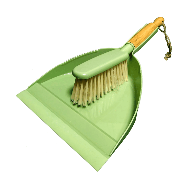 Boershun Hand Broom & Dustpan Green