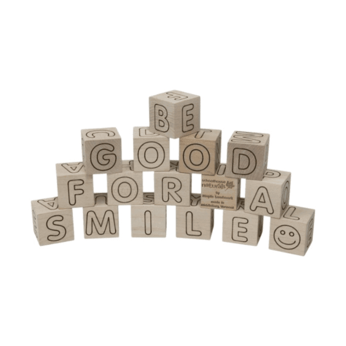 Maple Landmark Montessori Wooden Alphabet Blocks